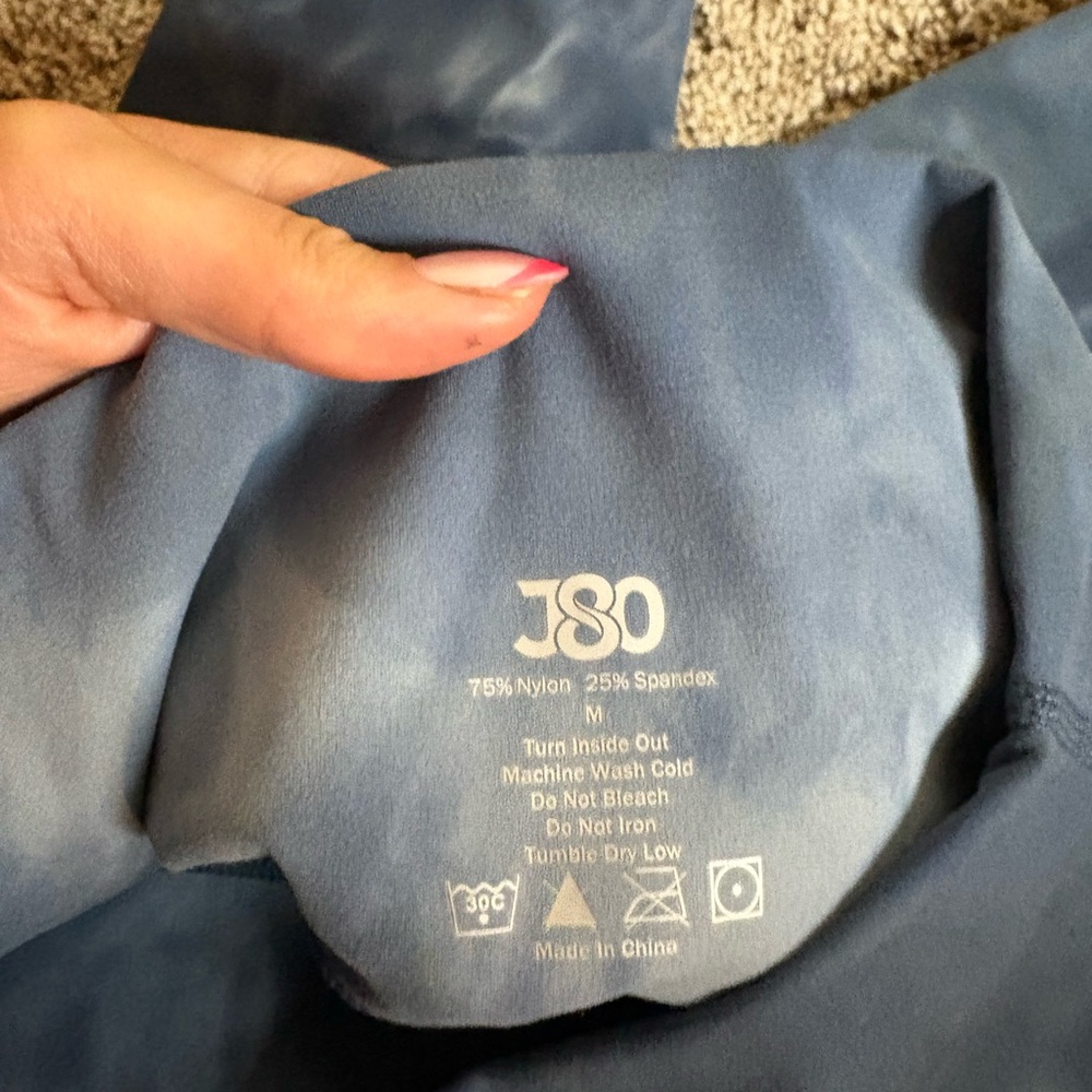 J80 Blue Tie-Dye Leggings - Picture 6 of 6